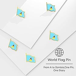 Saint Lucia Flag Lapel Pin - Enamel Metal National