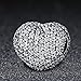 BAMOER 925 Sterling Silver Various Dazzling CZ Bead Charm For Women Snake Bracelet Charm (Heart)