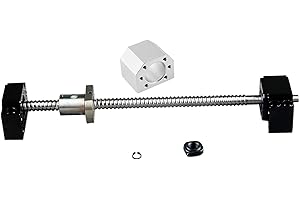 FRUZELG CNCCANEN Ballscrew Anti-Backlash SFU1605-600mm RM1605 Set with BK12/BF12 and DSG16H Nut Housing for CNC Machine DIY