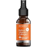 3 in 1 Super-Charged Anti-Aging Face Mist w/Retinol, Vitamin C + Collagen | Hydrates, Refreshes & Brightens for a More Glowing Complexion | 2 fl oz, 60 ml