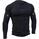 Men's Sun Protection Shirts Long Sleeve Swim Shirt Soft Stretch Sports T-Shirt Dry Fit Athletic Running Workout Shirts