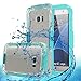 Galaxy S7 Edge Waterproof Case, AICase® Armor Dust Proof Shockproof Snow Proof Case Crystal Clear Full Body Protective Cover for Samsung Galaxy S7 Edge (Mint Blue)