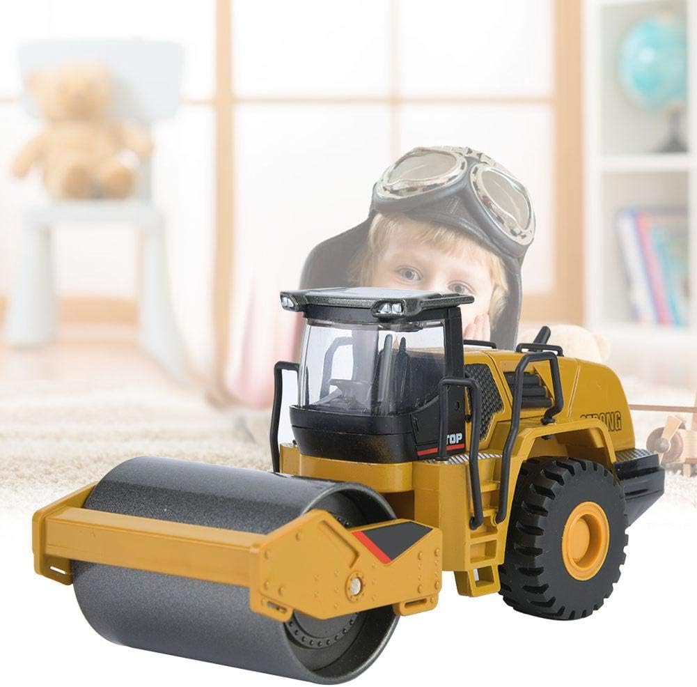 Road Roller Model, Alloy Road Roller Model Engineering Construction Car Vehicle Toy, As Shown in the Picture, One size fits all - Image 3