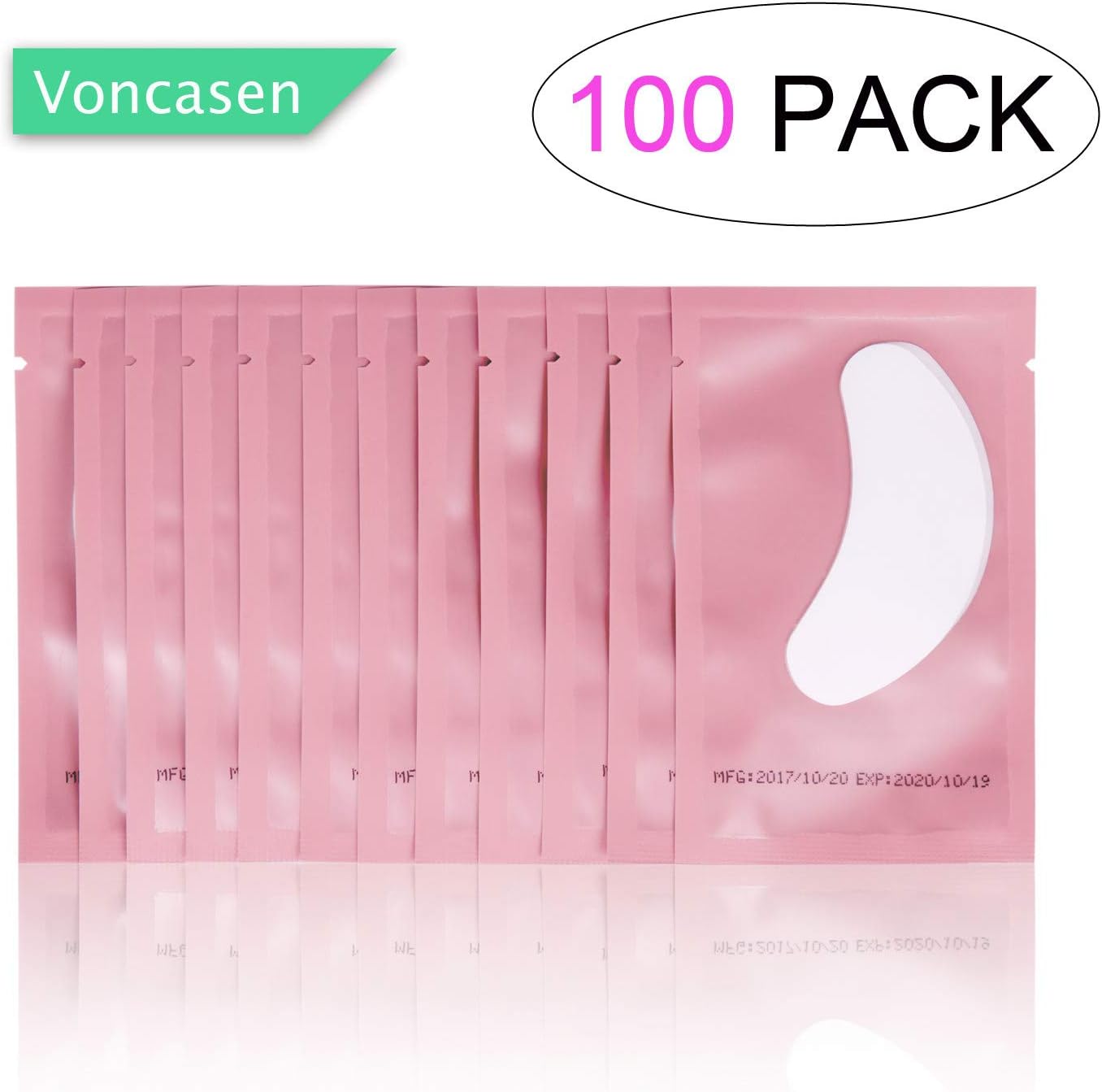 100 Pairs Set Gel pads for eyelash extensions, Comfy and Cool Under Eye Pads for Eyelash Extensions Eye Patches Beauty Tool
