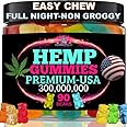 Hemp Gummies for Relaxation and Rest-Natural Hemp Oil Gummies, Fresh Fruity Flavors Tasty Relief-Made in USA-High Potency Gummy Edibles-Extra Strength 90 Bears