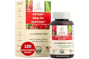 SANA HERBAL SCIENCES Artery Plaque Removal & Circulation Support – 4-Element Heart Health Supplement for Healthy Cholesterol – 1 Month Supply – by Sana Herbal & Dr. Marco Sikaffy