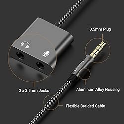 Cubilux 3.5mm TRS Audio Microphone to TRRS Male