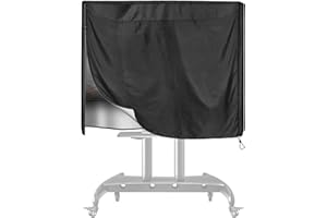 SELUGOVE Mobile Outdoor TV Stand Cover for 60-72 Inches Mobile TV Cart Black Waterproof Moisture-proof Dust-proof TV Screen Protection Cover