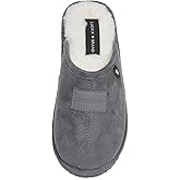 Lucky Brand Boy's Micro-Suede Scuff Slippers, Kids House Shoes with Plush Lining