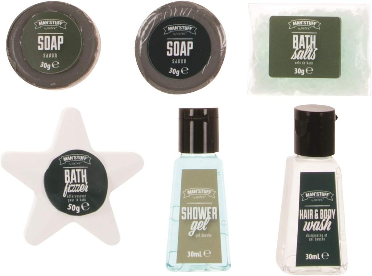 Man'Stuff Festive Countdown 24 Day Bath & Body Beauty Advent Calendar for Men Containing Cleansing and Grooming Essentials for Men: Kitchen & Dining