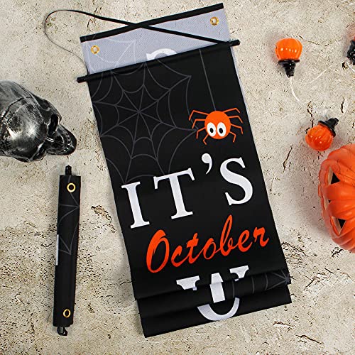 INLUCK Halloween Decorations Outdoor Indoor,Halloween Decor Porch Signs,Halloween Banners for Front Door or Indoor Home Decor,Halloween Welcome Signs,Trick or Treat & It\'s October Witches