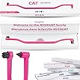 RYERCAT Dual Sided Cat Toothbrush - Kitten Toothbrush with Micro Head to fit into Cat/Kittens Mouth - Cat Dental Care Supplies - Pet Toothbrush for Cats (Flamingo Pink)