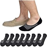 Jormatt Genuine Mens No Show Socks, Loafer Sneakers Low Cut Cotton Socks With Non Slip Grips