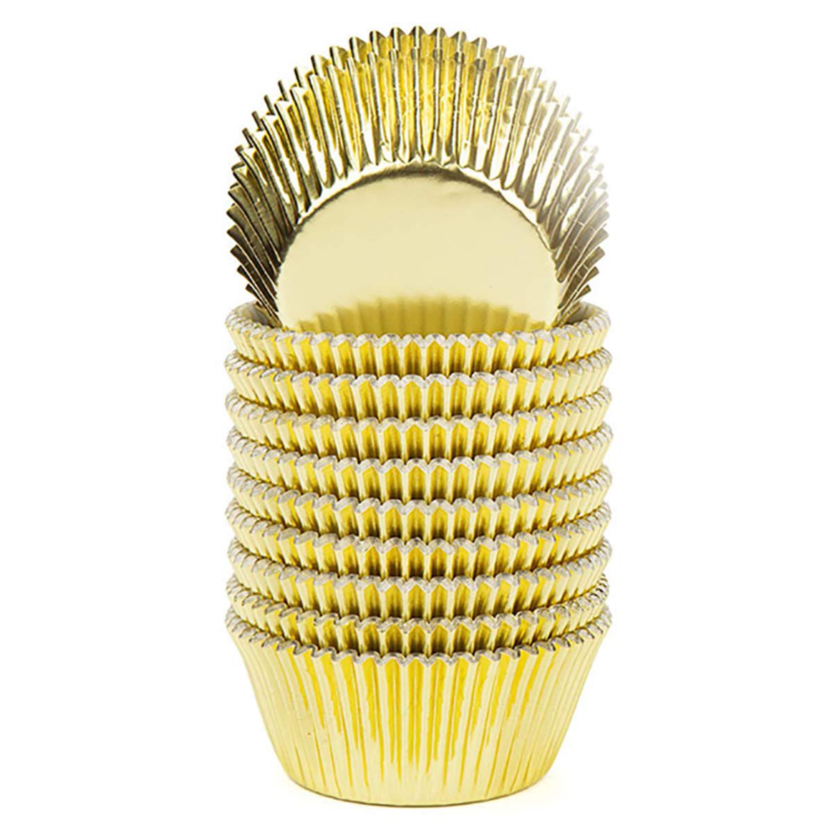 Gold Foil Cupcake Liners Standard Muffin Baking Cups, 200-count