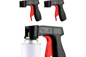 ASUBHA 2PCS Instant Aerosol Trigger Handle, Instantly Converts Spray Cans into Spray Guns, Reusable, Clip-On & Off, Full Comfort Hand Grip Universal Fits for Spray Paint, Adhesives, Lubricants