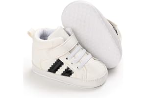 CENCIRILY Baby Boys Girls High Top Sneakers Soft Soles Anti Skid Infant Ankle Shoes Toddler Prewalker First Walking Crib Shoes