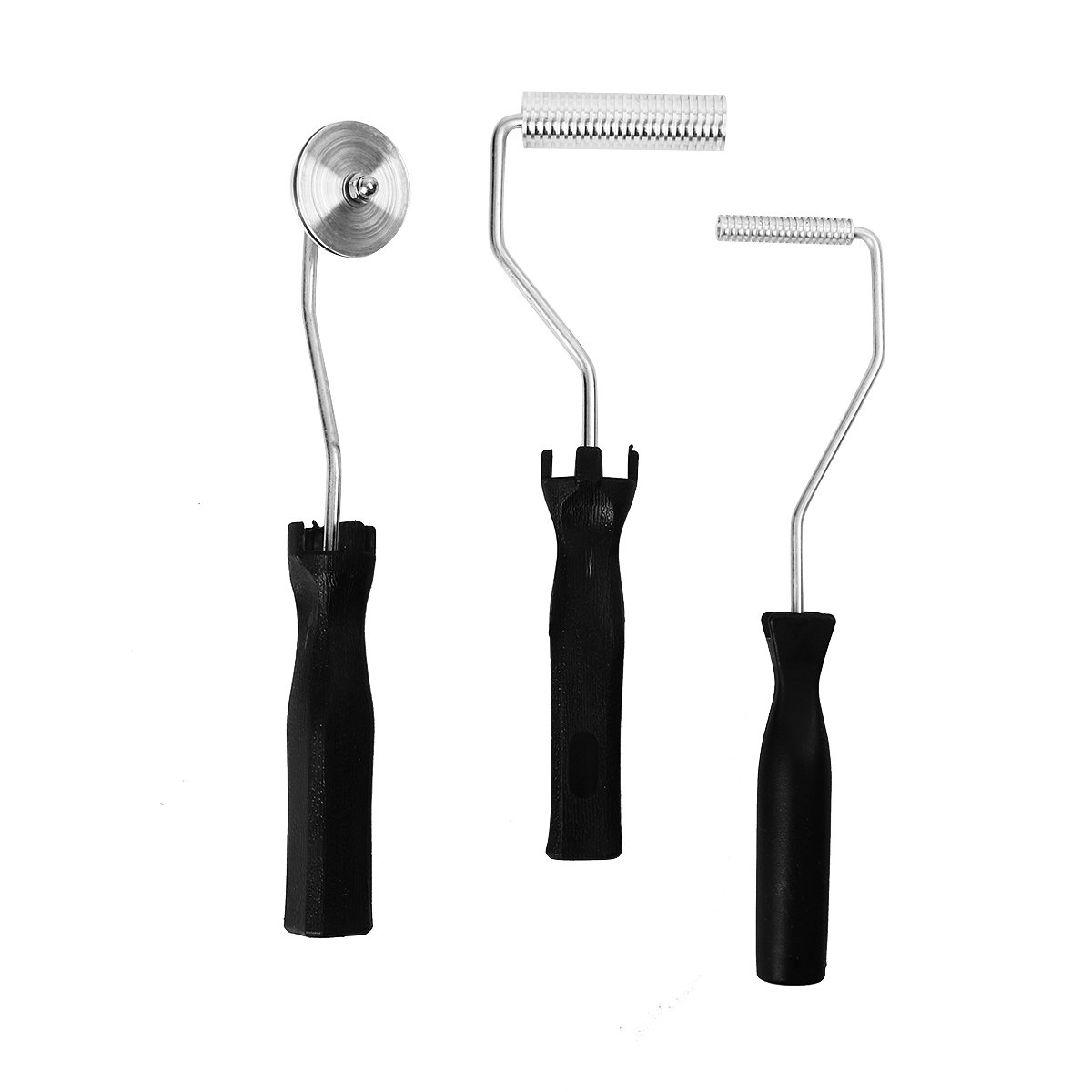 Cusfull 3Pcs Aluminum Alloy Fiberglass Bubble Paddle Tool Laminating Bubble Roller Kit for Mold Resin Composite