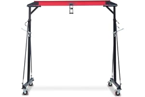 Gantry Crane 2200LBS,Gantry Crane - MAX2200Lbs,Shop Crane with Locking Wheels & Adjustable Height,Industrial Lifting Gantry f