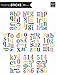 me & my BIG ideas mambiSTICKS Themed Stickers, Lower Case Alphabet and Numbers, Multi-Color