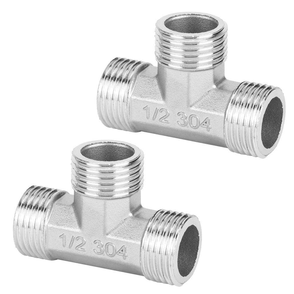 Wearresistant Pipe Connection, Easy Install TShaped No Leakage Tee Connector, Pipe Fittings Stainless Steel for Hardware Building Materials Plumbing Gas