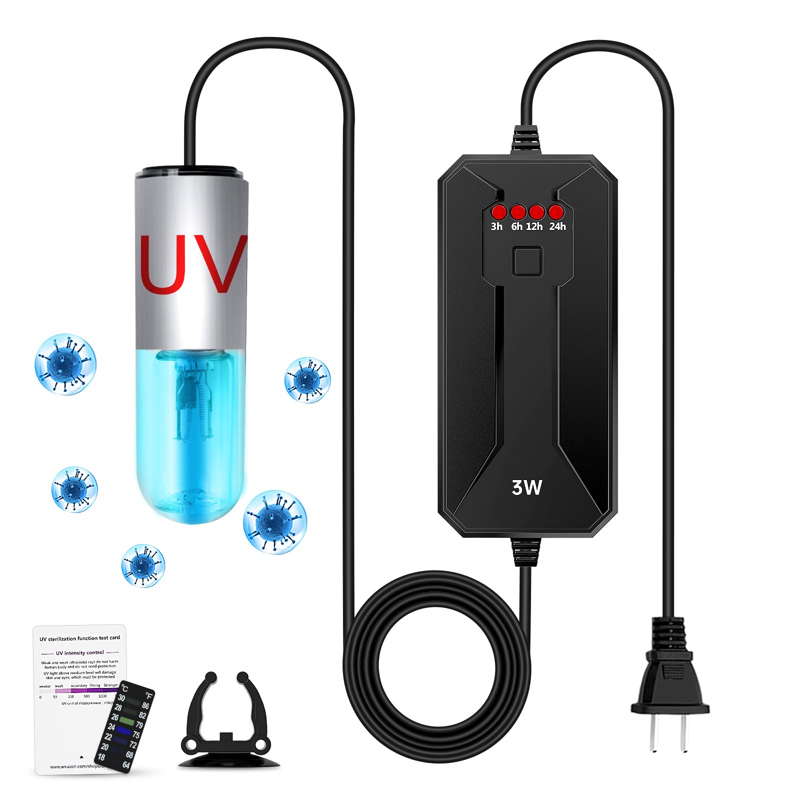 Photo 1 of TAISHAN Aquarium Clean Light?3W Mini Algae Removal Light with Timer,Aquarium Water Clean Green Clear Waterproof for Fish Tank,Pond,Swimming Pool