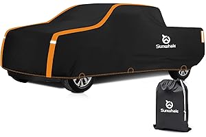 Sunwhale Truck Cover Waterproof All Weather - Heavy Duty Outdoor Pickup Truck Cover Windproof Sun Rain Protection - Universal Fit for Ford F150 Chevy Silverado GMC Toyota - Up to 210''