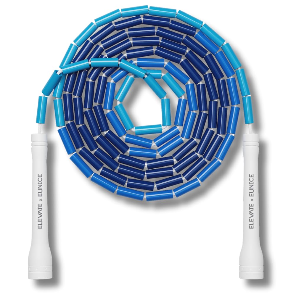 Elevate Rope Beaded Jump Rope Adjustable 3 m – Learn Rhythm & Control – Durable Training Rope for Cardio, Freestyle & Beginners