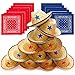 Dozen Straw Cowboy Hats with Cowboy Bandanas (6 Red & 6 Blue) for Kids - Makes Great Birthday Party Hats for Boys and Girls