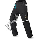 IGOLUMON Mens Hiking Pants Convertible Quick Dry Cargo Pants Water Resistant Lightweight Zip Off Outdoor Pants with 6 Pockets