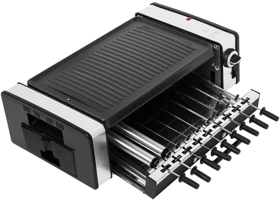 review Electric grill and grill, multifunctional double/portable/light grill, electronic grill/barbecue/frying grill with stand-1200 watts，BBQ Grills