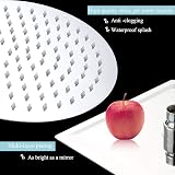 XIFIRY 8 Inch Round Rain Shower Head 304 Stainless Steel High Pressure Chrome view 2