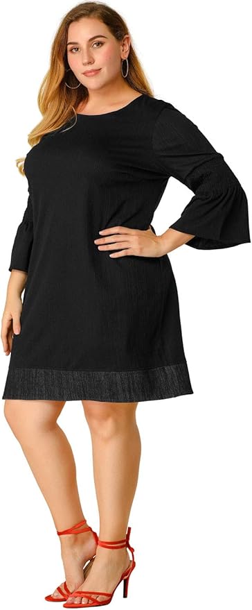denim shift dress plus size
