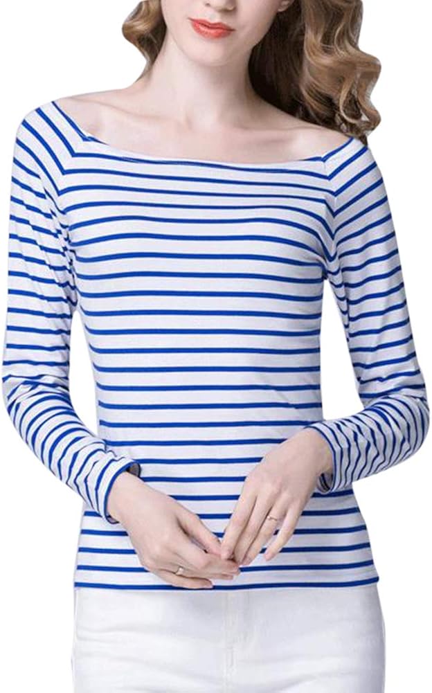 Damen-T-Shirt, Langärmelig, Rundhalsausschnitt, Gerippt, Stretch