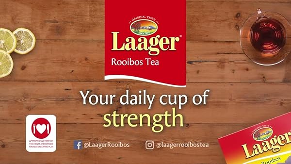 LAAGER ROOIBOS TEA | 80 TAGLESS TEABAGS | MOST FLAVORFUL NATURAL PREMIUM ROOIBOS | CAFFEINE FREE | SOUTH AFRICAN ROOIBOS TEA
