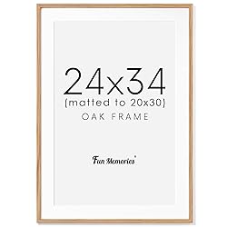 24x34 Oak Wood Picture Frame, 24"x34" Poster Frame