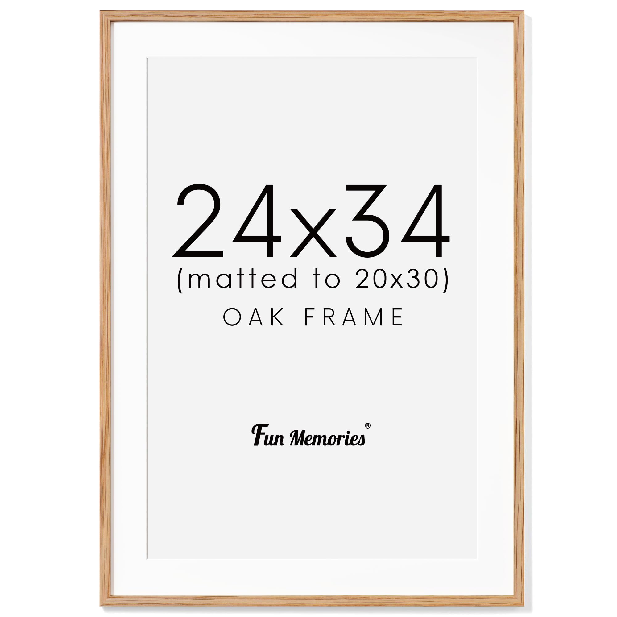 24x34 Oak Wood Picture Frame, 24"x34" Poster Frame