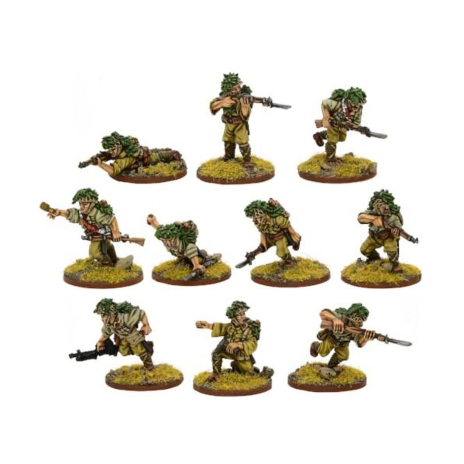 Japanese Veteran Infantry Squad - 28mm Scale Metal Miniatures for Bolt Action by Warlord Games - Highly Detailed World War 2 Miniatures for Table-top Wargaming