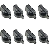 E-outstanding 8 Pcs Chicken Head Knob K7-1 Black Vintage Guitar Amplifier Potentiometer Knobs with Set Screw, 6MM