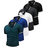GEEK LIGHTING Men's Polo Shirts with Pocket 5 Pack