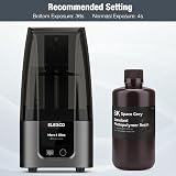 ELEGOO 8K Standard Photopolymer Resin 405nm UV Curing Space Grey 1000G view 5
