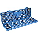 Rotary Hammer SDS Plus Drill Bits & Chisels Set- 20Pcs Concrete Masonry SDS Plus Drill Bits with Portable Plastic Box- SDS Pl