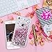 Maxdara Glitter Case for 6 6s 7 8 Case Glitter Liquid Women Girls Case with (Screen Protector) Bling Sparkle Luxury Pretty Cute Case for 6 6s 7 8 4.7 inches (Rosegold)