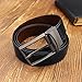 Men's Genuine Leather Dress Belt Reversible with Single Prong Rotated Buckle Gift Box
