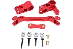 Aluminum Alloy Steering Parts Set Lightweight Strong Durable Upgrade RC Car Steering Component for ARRMA Senton Typhon Granit