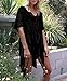 Jeasona Women’s Bathing Suit Cover Up Bikini Swimsuit Swimwear Crochet Dress (Black),M