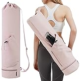 sportsnew Yoga Mat Bag with Water Bottle Pocket and Bottom Wet Pocket, Exercise Yoga Mat Carrier Multi-Functional Storage Bag, Patent pending