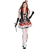 Amscan Red Queen of Hearts Costume Set - 1 Set - Fancy Dress Outfit Perfect for Halloween, Parties & Events