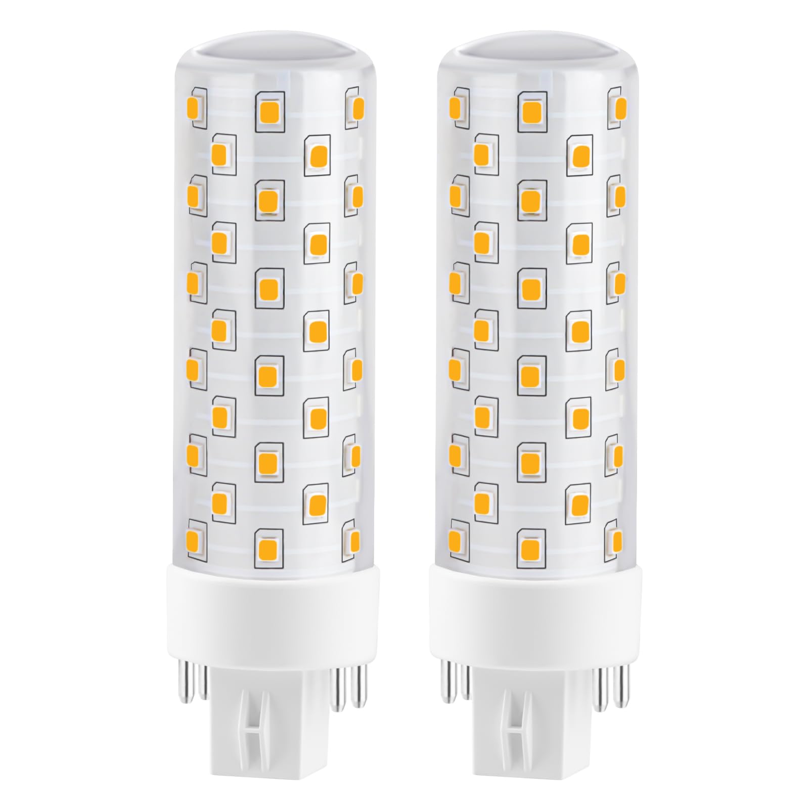 Photo 1 of Makergroup GX24Q LED Bulbs, 3000K Warm White, 4-Pin Base CFL Light Bulb Replacement for 13W 18W 26W Compact Fluorescent Bulb in Bathroom Vent Fan, Kitchen Hood 10W 2-Pack (Ballast Removed Required)