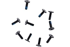 GENERIC Deal4GO 10-Pack M2.0 x 6 mm Phillips Flat Head Screw w/Nickel Plated Replacement for Laptop Bottom case 2.5-inch HDD Cooling Fan Screws (Black)