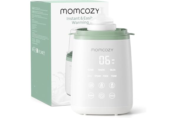 Momcozy Bottle Warmer for Baby, Fast Heating Breastmilk for All Bottles | Newborn Essentials for Mom, Accurate Temperature Control, 10-in-1 Multifunction with Timer, Automatic Shut-Off, One Touch Set